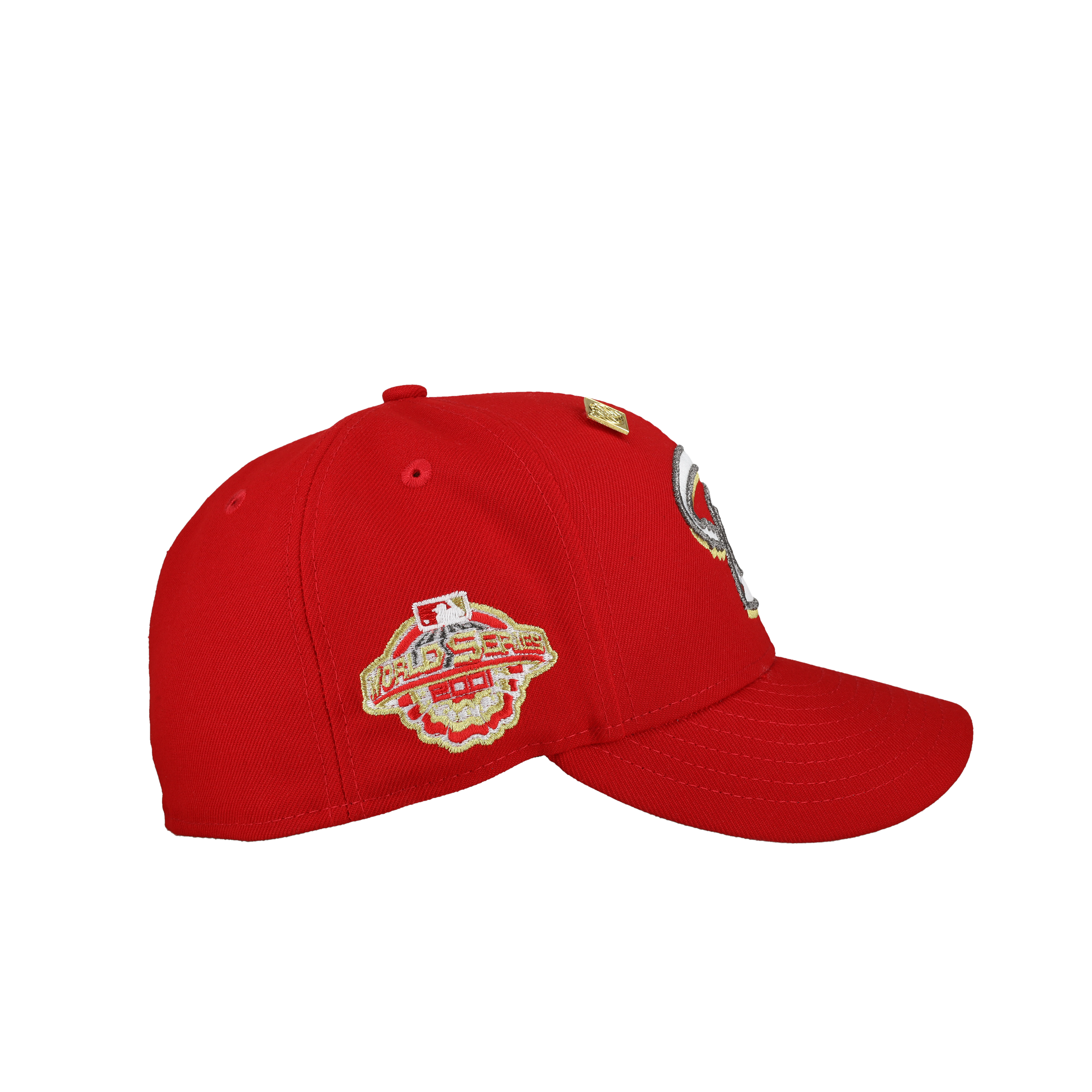 Arizona Diamondbacks 2001 World Series Red Gold Metallic 59Fifty Fitted Hat