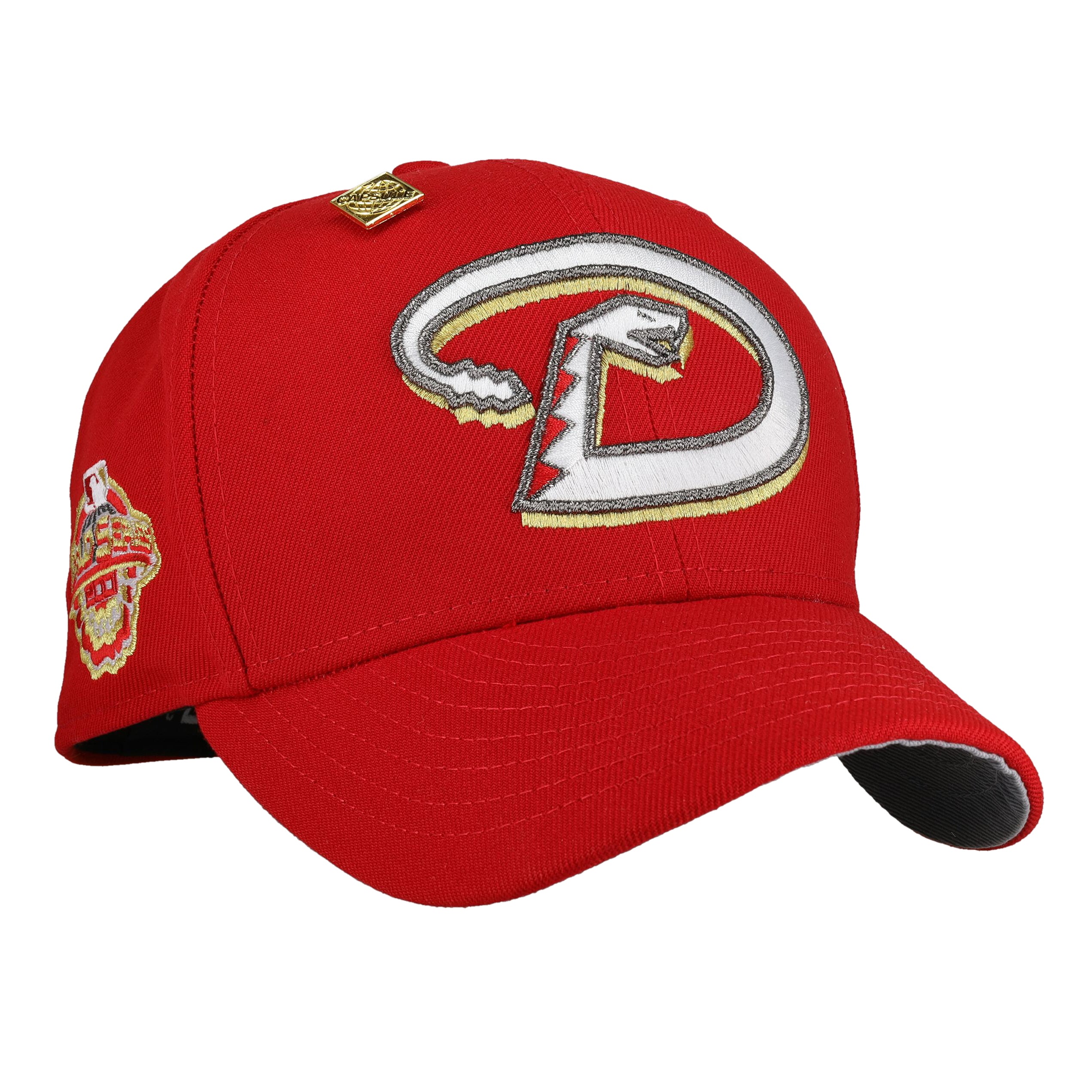 Arizona Diamondbacks 2001 World Series Red Gold Metallic 59Fifty Fitted Hat