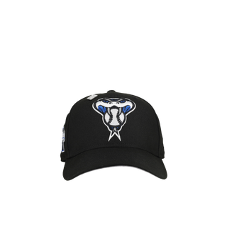 Arizona Diamondbacks 2001 World Series Black/Blue Diamondback Metallic 59Fifty Fitted Hat, back view
