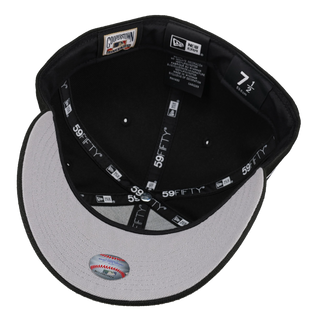 Arizona Diamondbacks 2001 World Series Black/Blue Diamondback Metallic 59Fifty Fitted Hat, undervisor detail