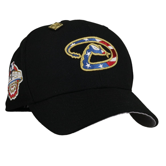Arizona Diamondbacks 2001 World Series Black USA Logo 59Fifty Fitted Hat