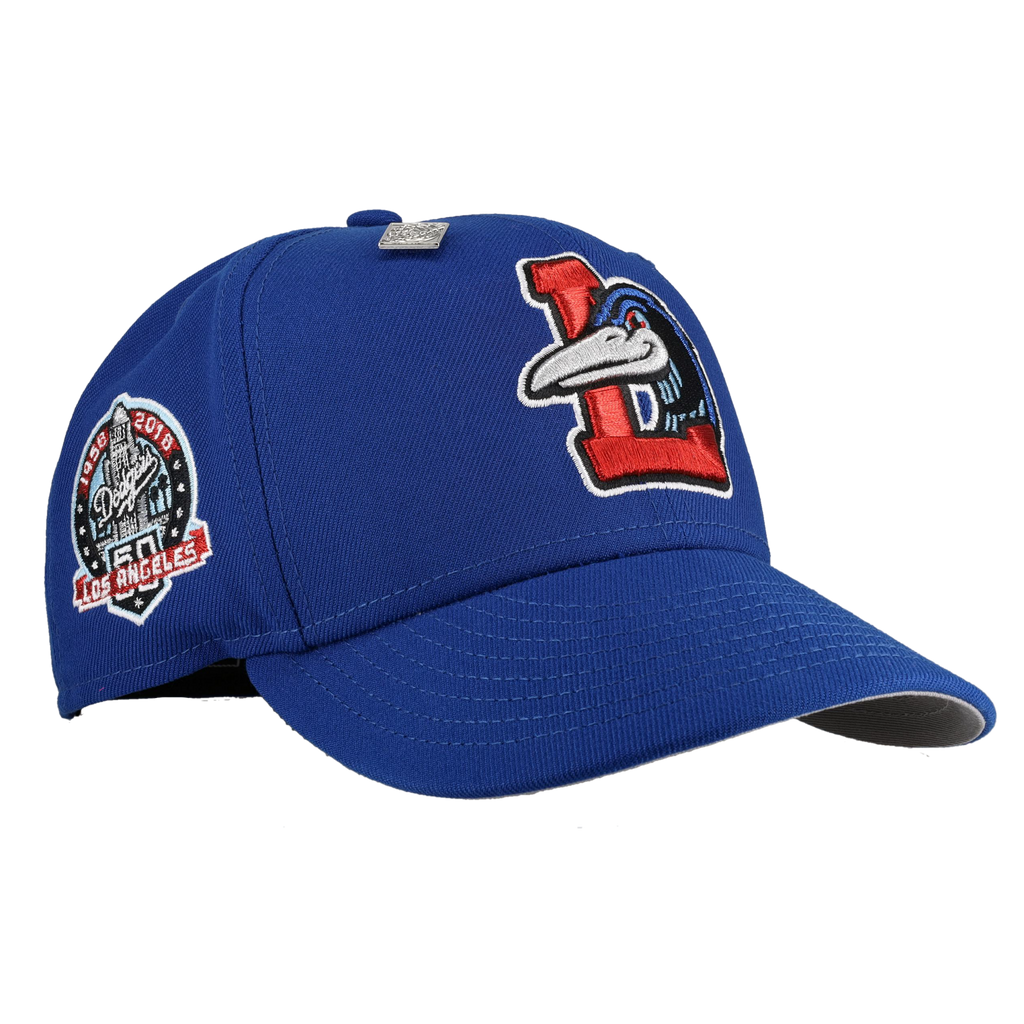 Great Lakes Loons Blue 60th Anniversary Patch 59Fifty Fitted Hat ...