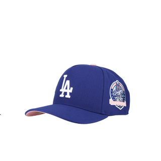 Los Angeles Dodgers 60 Years Off Royal/Pink Mitchell & Ness A Frame Snapback Hat