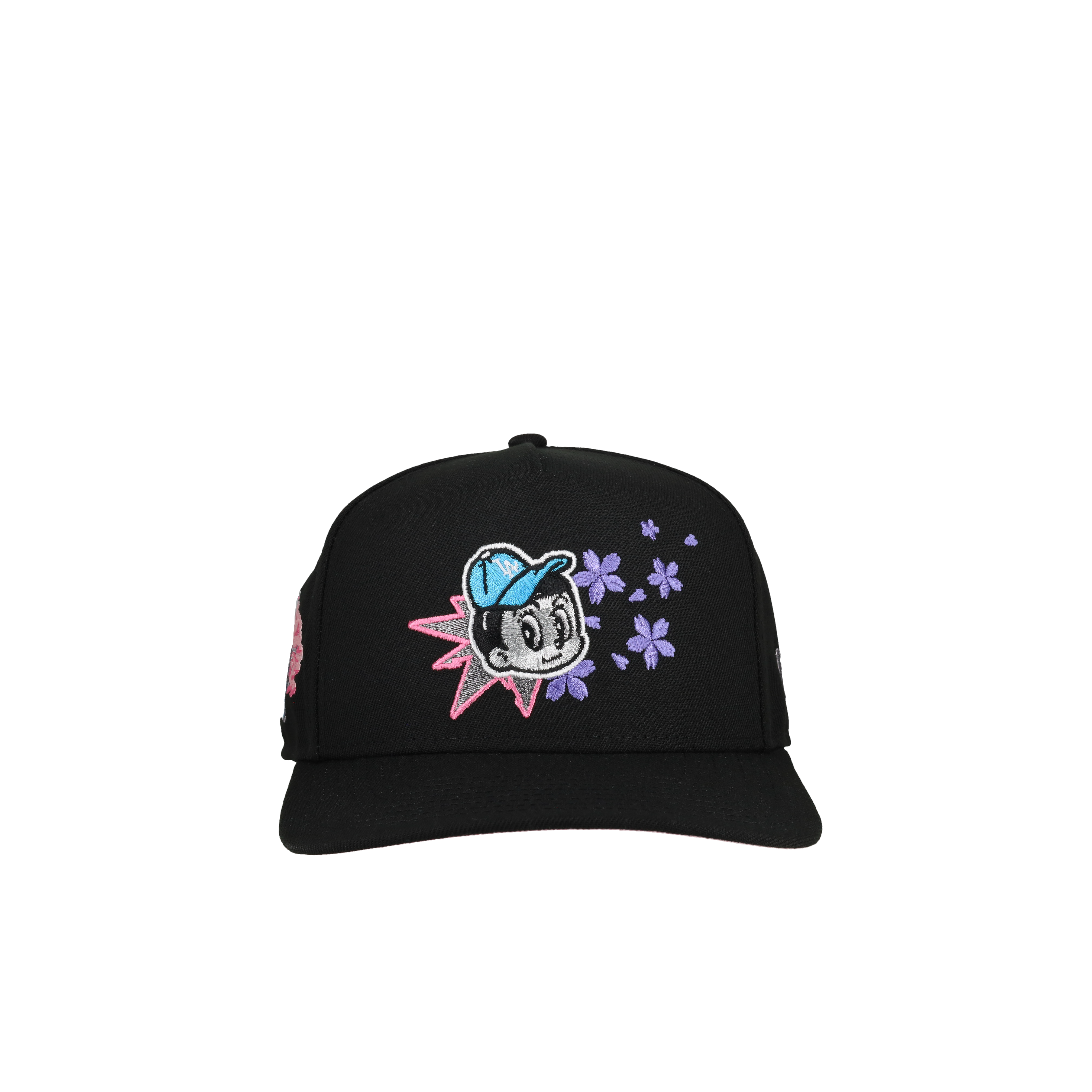 Los Angeles Dodgers Tokyo Series Black/Pink Brim 9Fifty A Frame Snapback Hat