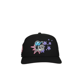 Los Angeles Dodgers Tokyo Series Black/Pink Brim 9Fifty A Frame Snapback Hat