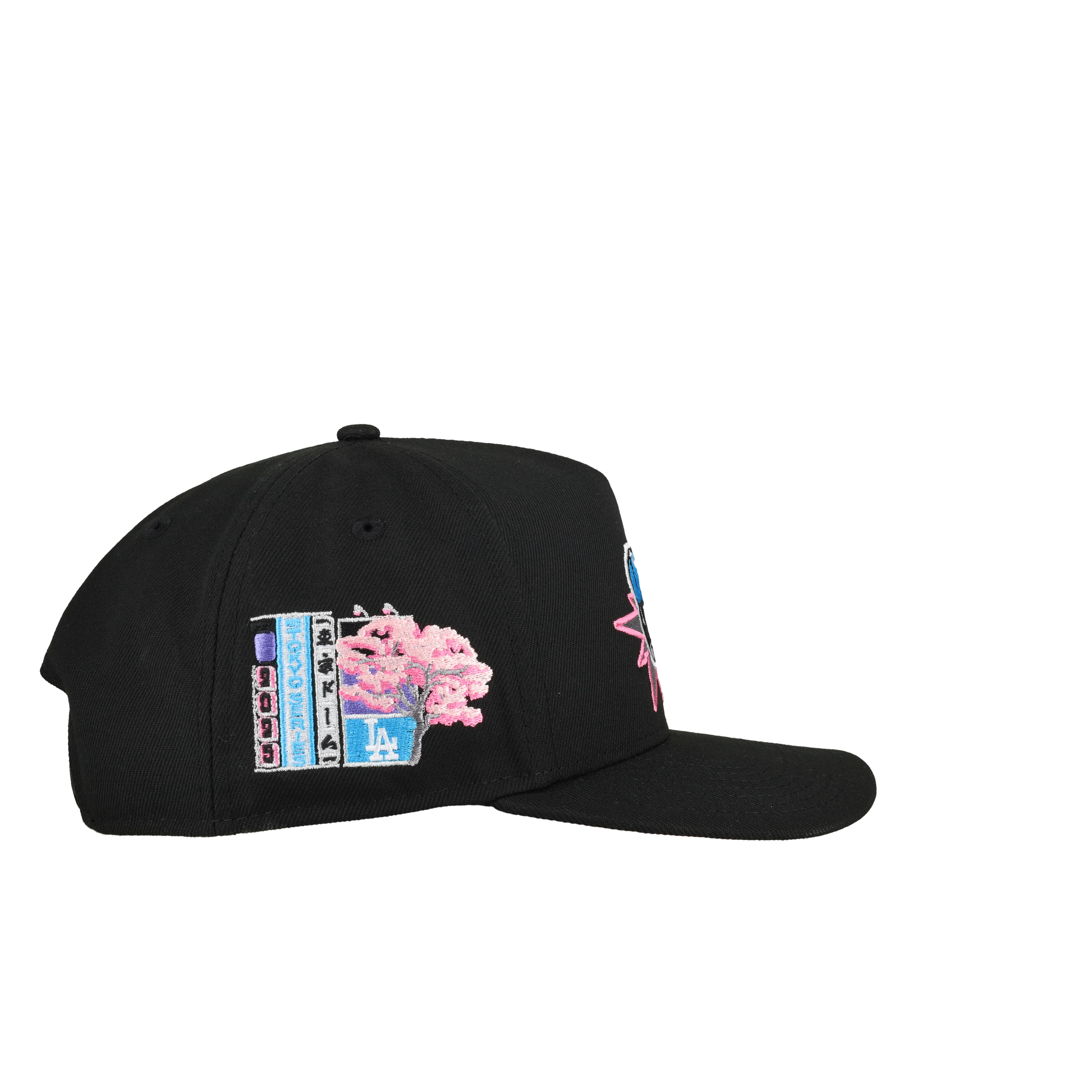 Los Angeles Dodgers Tokyo Series Black/Pink Brim 9Fifty A Frame Snapback Hat