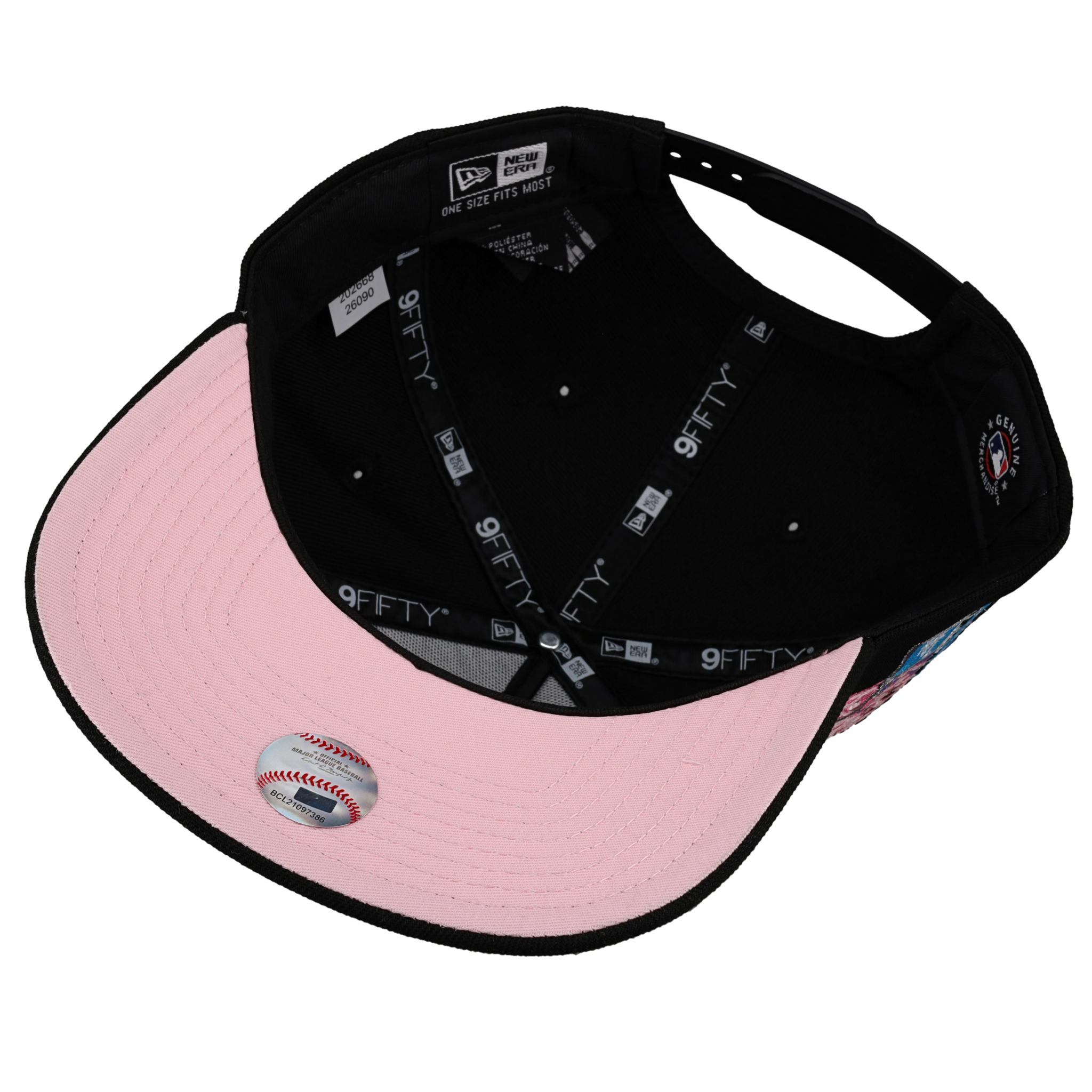 Los Angeles Dodgers Tokyo Series Black/Pink Brim 9Fifty A Frame Snapback Hat