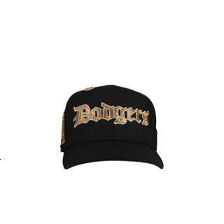 Los Angeles Dodgers Back To Back Champions Black Metallic Script 59Fifty Fitted Hat