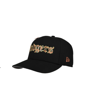 Los Angeles Dodgers Back To Back Champions Black Metallic Script 59Fifty Fitted Hat