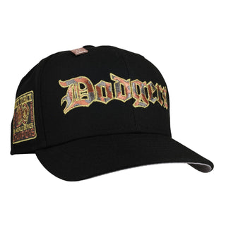 Los Angeles Dodgers Back To Back Champions Black Metallic Script 59Fifty Fitted Hat