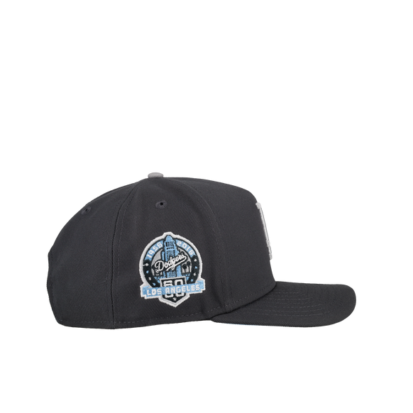 Los Angeles Dodgers Graphite/Ice Blue Metallic 9Fifty A Frame Snapback Hat