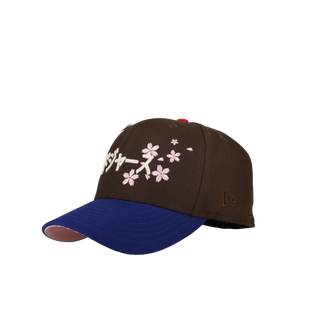 Los Angeles Dodgers Tokyo Series Walnut/Blue Script 59Fifty Fitted Hat