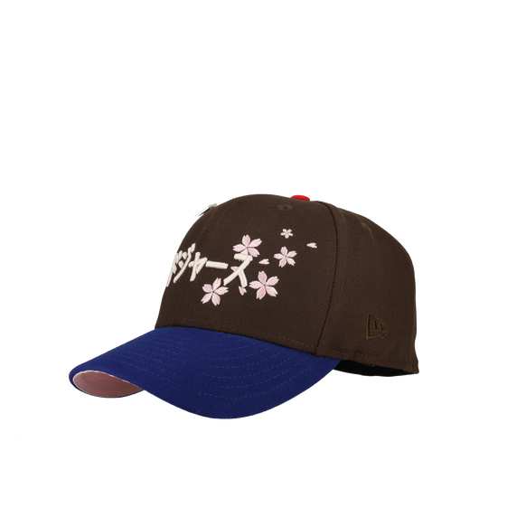 Los Angeles Dodgers Tokyo Series Walnut/Blue Script 59Fifty Fitted Hat