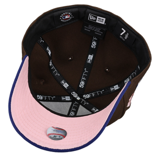 Los Angeles Dodgers Tokyo Series Walnut/Blue Script 59Fifty Fitted Hat