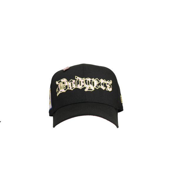 Los Angeles Dodgers Back To Back Champions Black Pink Cow Print 59Fifty Fitted Hat