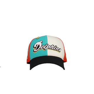 Miami Dolphins 30th Anniversary Orange/Teal/White Split Panel 59Fifty Fitted Hat