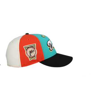 Miami Dolphins 30th Anniversary Orange/Teal/White Split Panel 59Fifty Fitted Hat