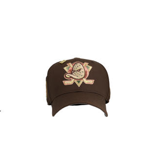 Anaheim Mighty Ducks Metallic Walnut/Grey Brim 59Fifty Fitted Hat