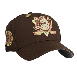 Anaheim Mighty Ducks Metallic Walnut/Grey Brim 59Fifty Fitted Hat