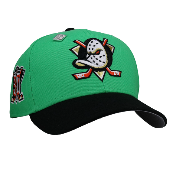 Anaheim Mighty Ducks 30th Anniversary Green/Black 59Fifty Fitted Hat