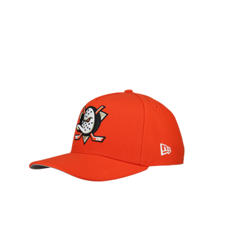 Anaheim Mighty Ducks Team Color 9Fifty A Frame Snapback Hat (Grey Brim)