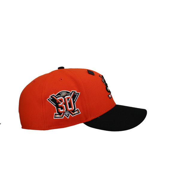 Anaheim Mighty Ducks 30th Anniversary Orange/Black 59Fifty Fitted Hat