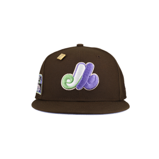 Montreal Expos Brown Olympic Stadium Patch 59Fifty Fitted Hat