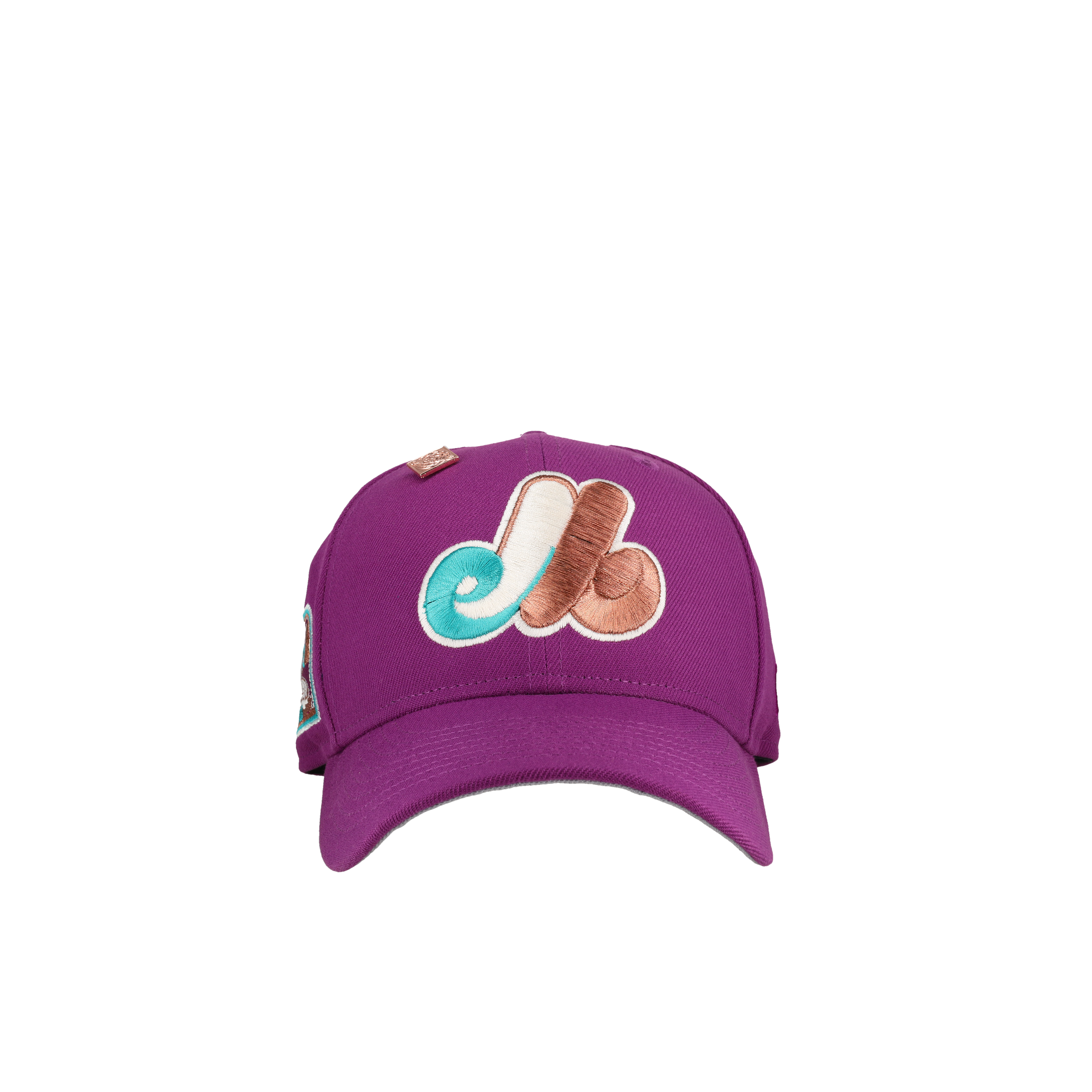 Montreal Expos Olympic Stadium Purple Metallic 59Fifty Fitted Hat