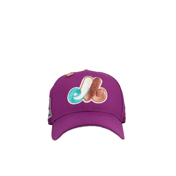 Montreal Expos Olympic Stadium Purple Metallic 59Fifty Fitted Hat