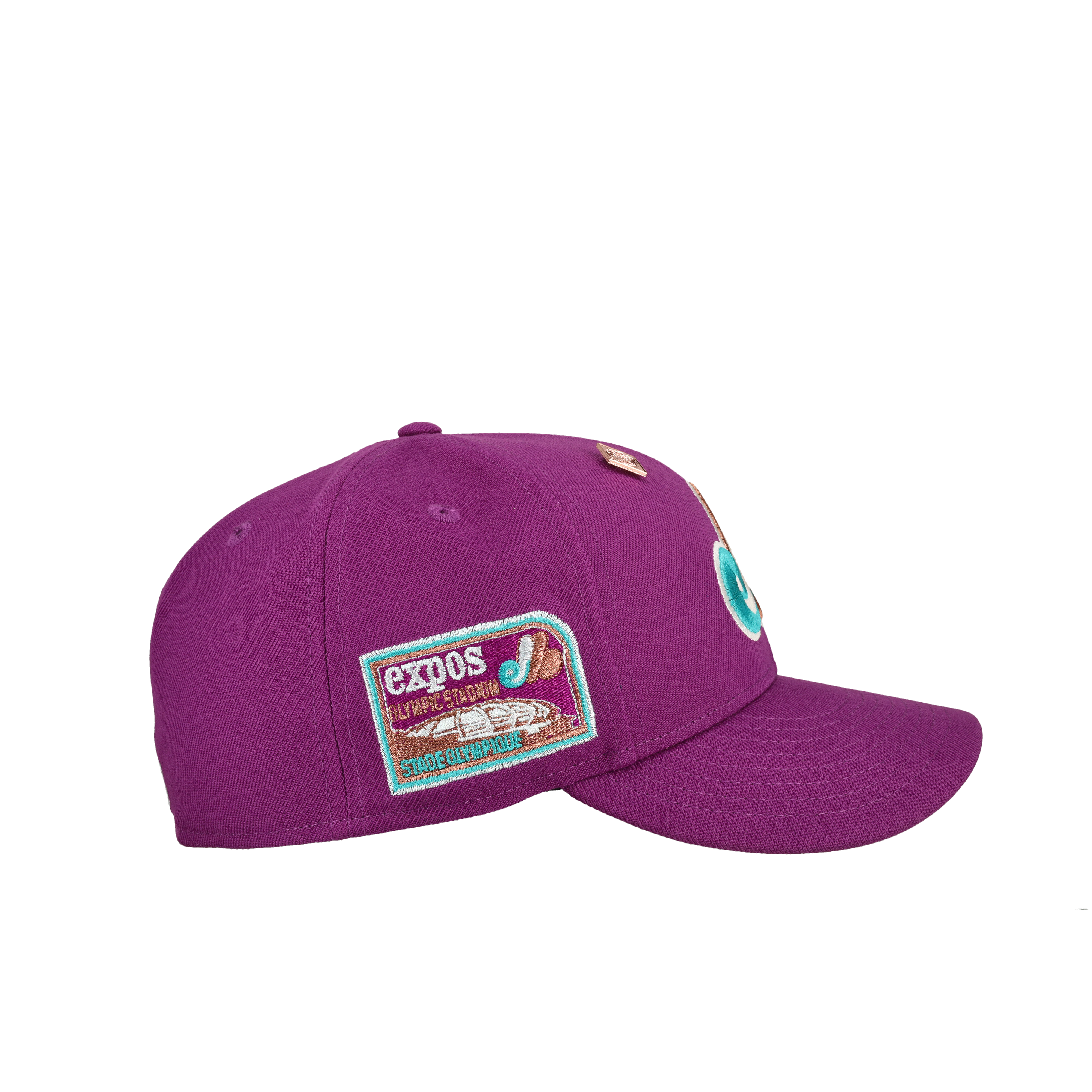 Montreal Expos Olympic Stadium Purple Metallic 59Fifty Fitted Hat