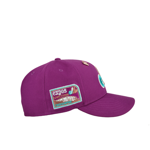 Montreal Expos Olympic Stadium Purple Metallic 59Fifty Fitted Hat