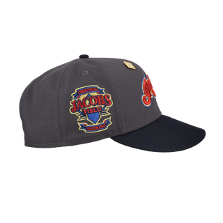Cleveland Indians Red Metallic Stitching Inaugural Season Fitted Hat