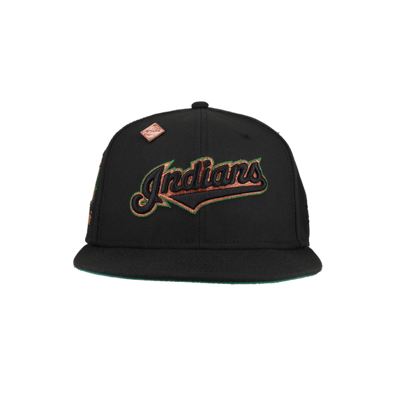 Cleveland Indians Black Inaugural Season Patch 59Ffity Fitted Hat