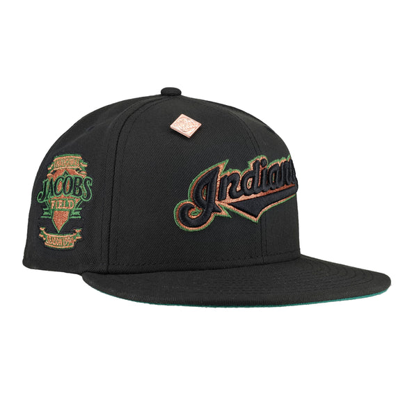Cleveland Indians Black Inaugural Season Patch 59Ffity Fitted Hat