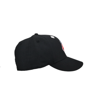 Cleveland Indians Chief Wahoo Black/Red 59Fifty Fitted Hat (Red Brim)