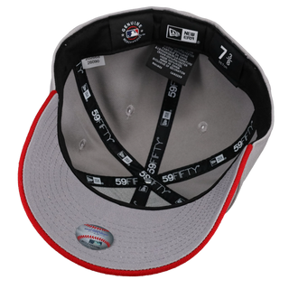 Cleveland Indians Chief Wahoo Grey/Red 59Fifty Fitted Hat