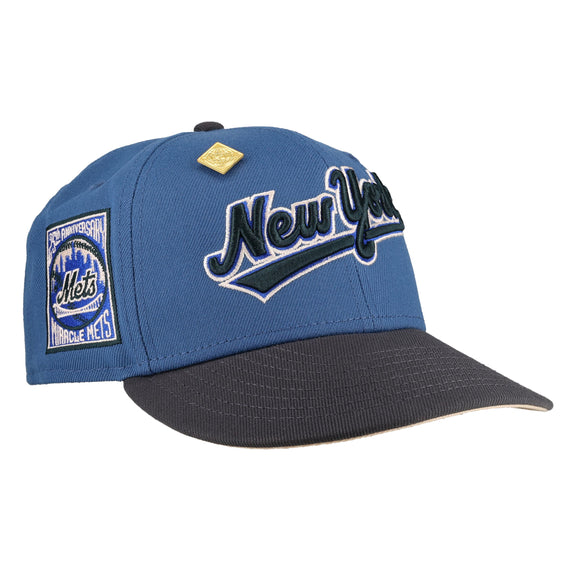 New York Mets Indigo Graphite Collection 25th Anniversary Fitted Hat