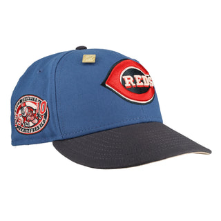 Cincinnati Reds Indigo Graphite Collection World Champions Fitted Hat