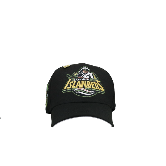 New York Islanders Script Black Yellow/Green Metallic 59Fifty Fitted Hat