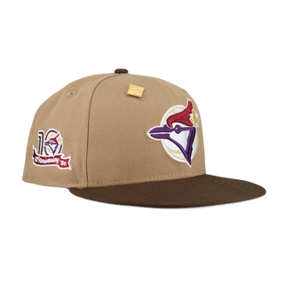 Toronto Blue Jays Tan Khaki Collection 10th Anniversary Patch Fitted Hat