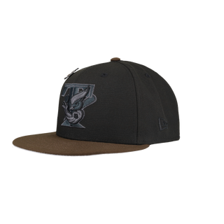 Toronto Blue Jays Walnut Blackout Collection 30th Season 59Fifty Fitted Hat