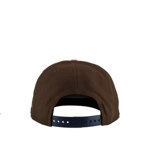 New York Yankees Judge 99 Brown/Navy Pink Brim 9Fifty A Frame Snapback Hat