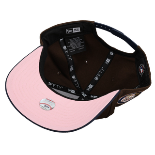 New York Yankees Judge 99 Brown/Navy Pink Brim 9Fifty A Frame Snapback Hat