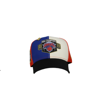 New York Knicks 25/26  NBA Champions White/Blue/Orange Split Panel 59Fifty Fitted Hat