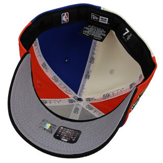 New York Knicks 25/26  NBA Champions White/Blue/Orange Split Panel 59Fifty Fitted Hat