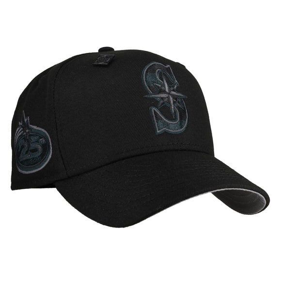 Seattle Mariners 25th Anniversary Blackout 59Fifty Fitted Hat