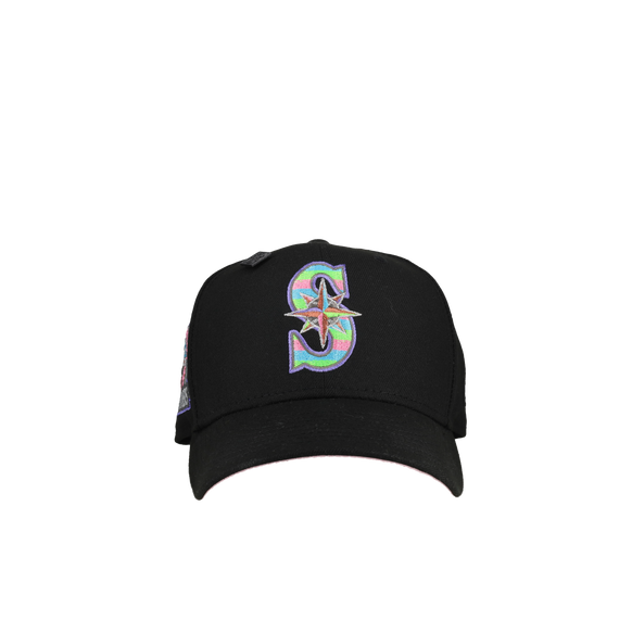 Seattle Mariners 30th Anniversary Black Tri Color Metallic Logo 59Fifty Fitted Hat