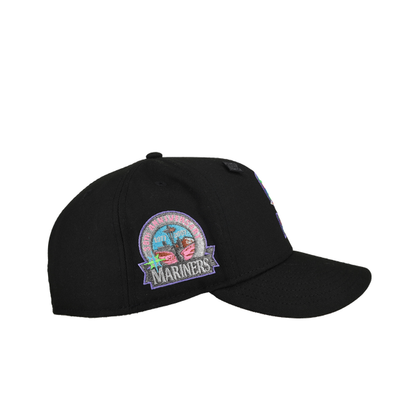 Seattle Mariners 30th Anniversary Black Tri Color Metallic Logo 59Fifty Fitted Hat