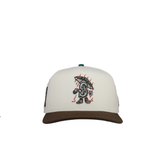 Seattle Mariners 40th Anniversary Coffee Cartoon 9Fifty A Frame Snapback Hat