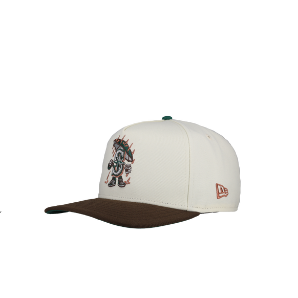 Seattle Mariners 40th Anniversary Coffee Cartoon 9Fifty A Frame Snapback Hat